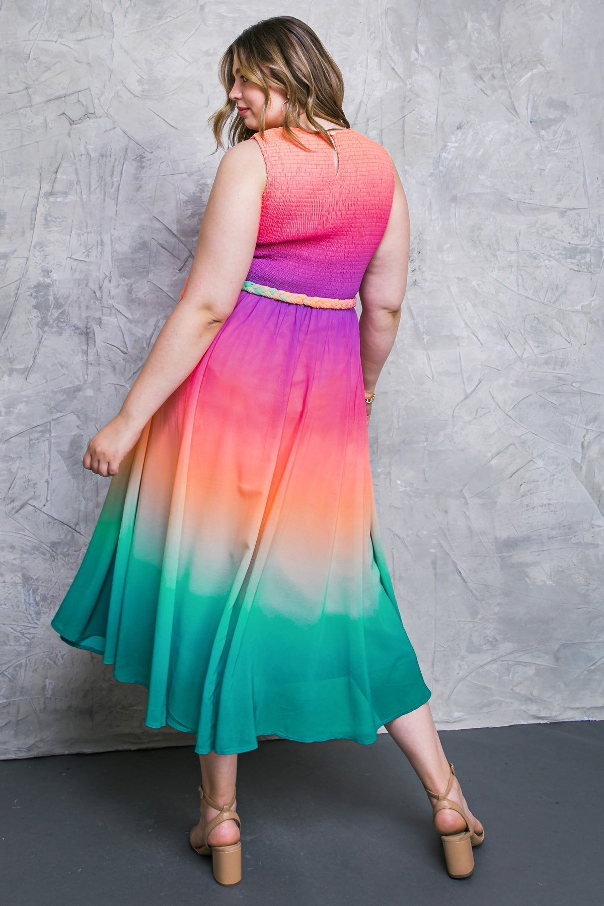 CATER TO YOU WOVEN MIDI DRESS Flying Tomato